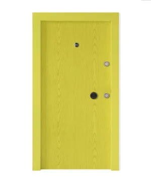 Sarı Ahşap Model Görünümlü Çelik Kapı