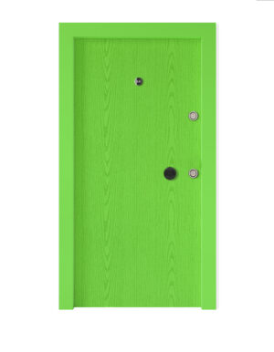 Yeşil Ahşap Model Görünümlü Çelik Kapı